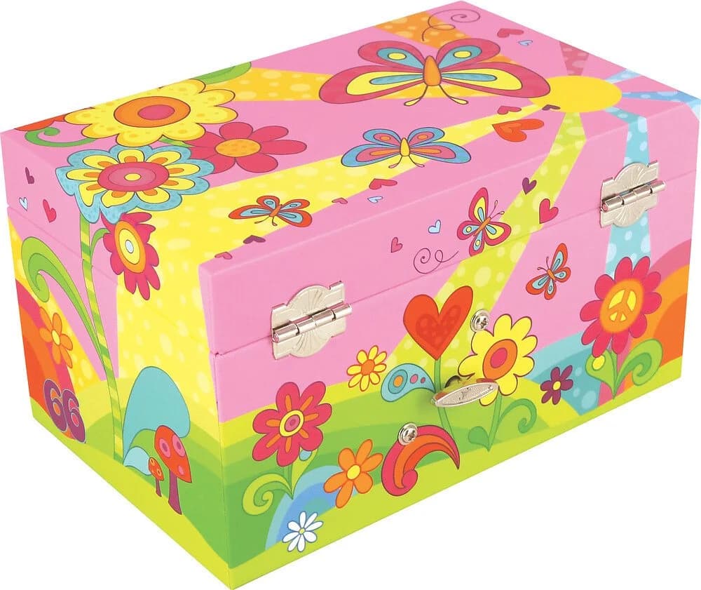 goki Musikspieldose Schmetterlingswiese Bunt/Rosa mit Spiegel - Bild 5
