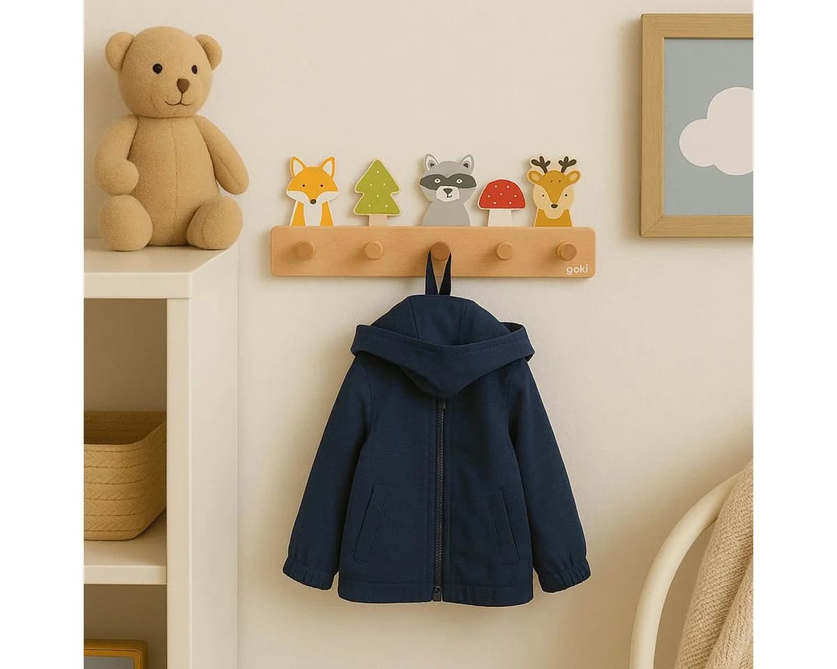 Goki Garderobe Waldfreunde Bunt 5 Haken