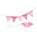 Buchstabenwimpelkette rosa mit 10 Wimpeln Bild 1