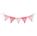 Buchstabenwimpelkette rosa mit 10 Wimpeln Bild 2