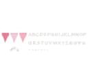 Buchstabenwimpelkette rosa mit 10 Wimpeln Bild 4