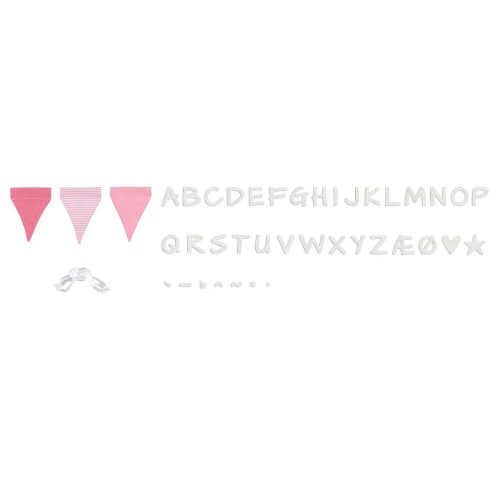 Buchstabenwimpelkette rosa mit 10 Wimpeln - Bild 4