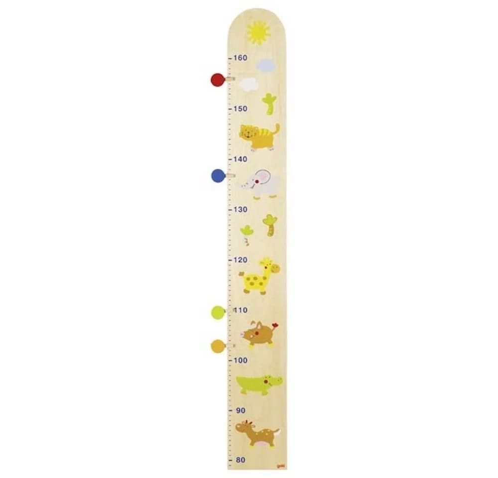 goki Messlatte "Dschungelfreunde" Kindermesslatte Holz Wachstumslatte