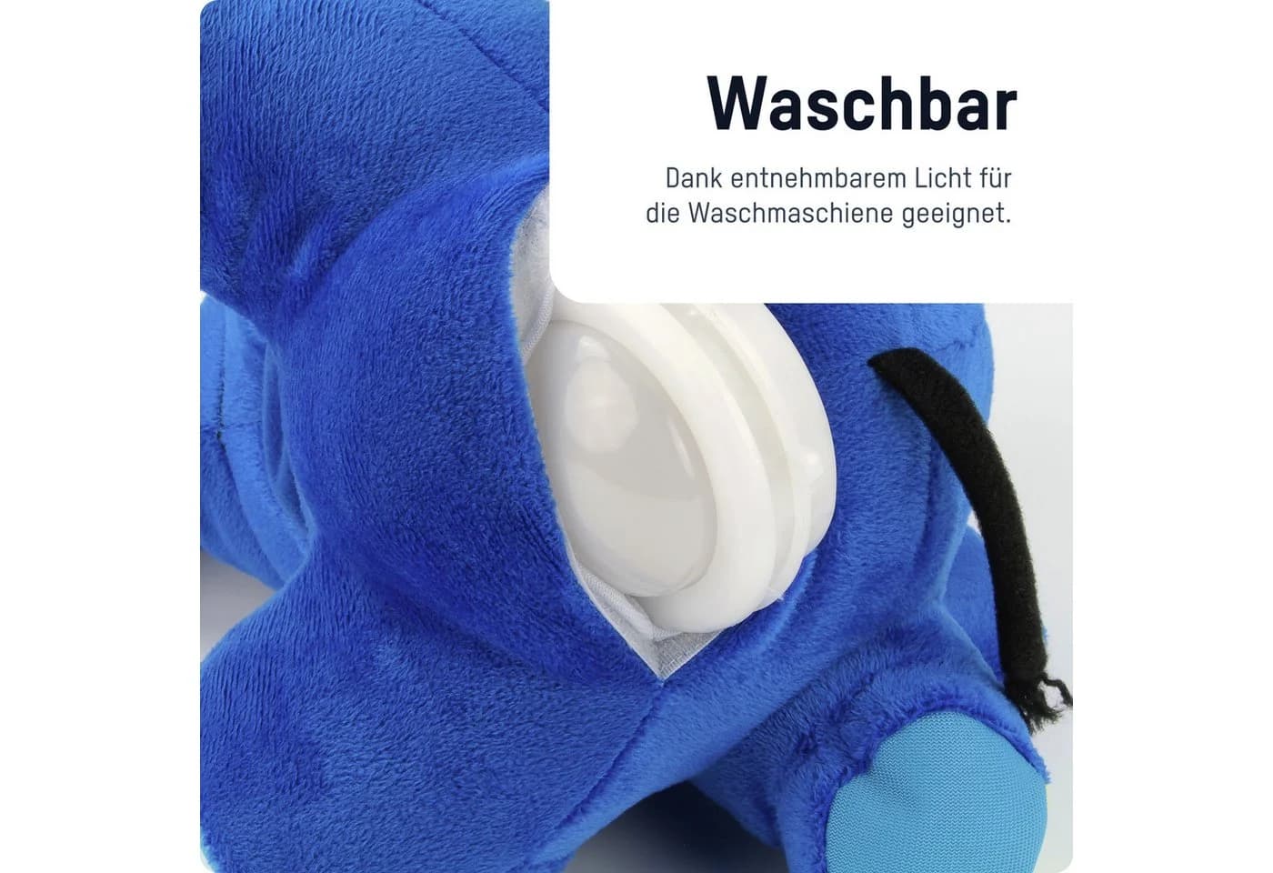 Blaues Elefanten-Nachtlicht Kuscheltier - Bild 5