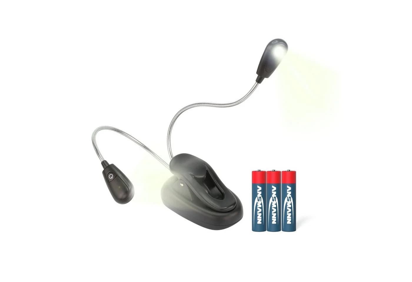 ANSMANN AG LED Klemmleuchte Twinflex - Flexible Leselampe Dimmbar Schwarz - Bild 2