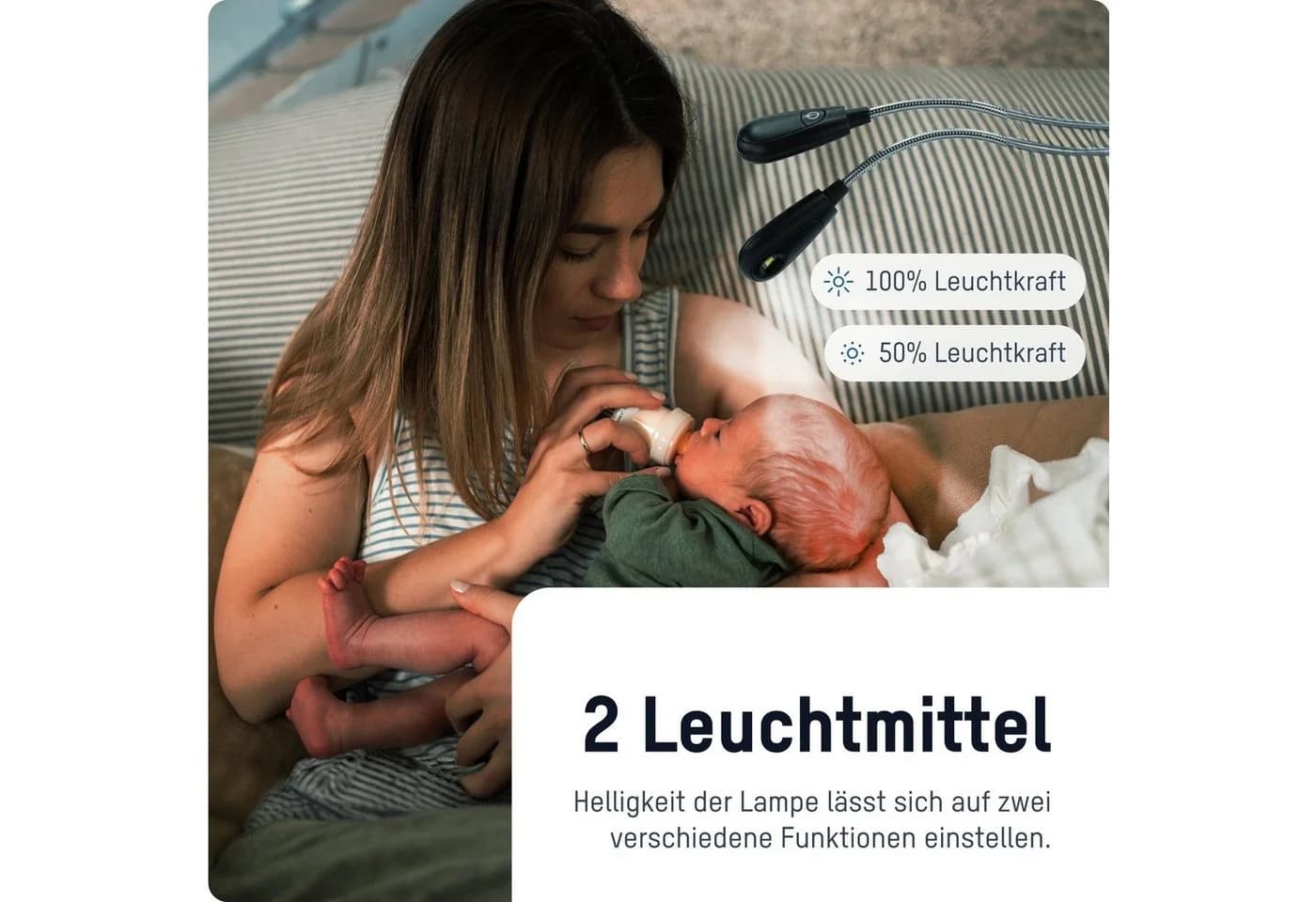 ANSMANN AG LED Klemmleuchte Twinflex - Flexible Leselampe Dimmbar Schwarz - Bild 4