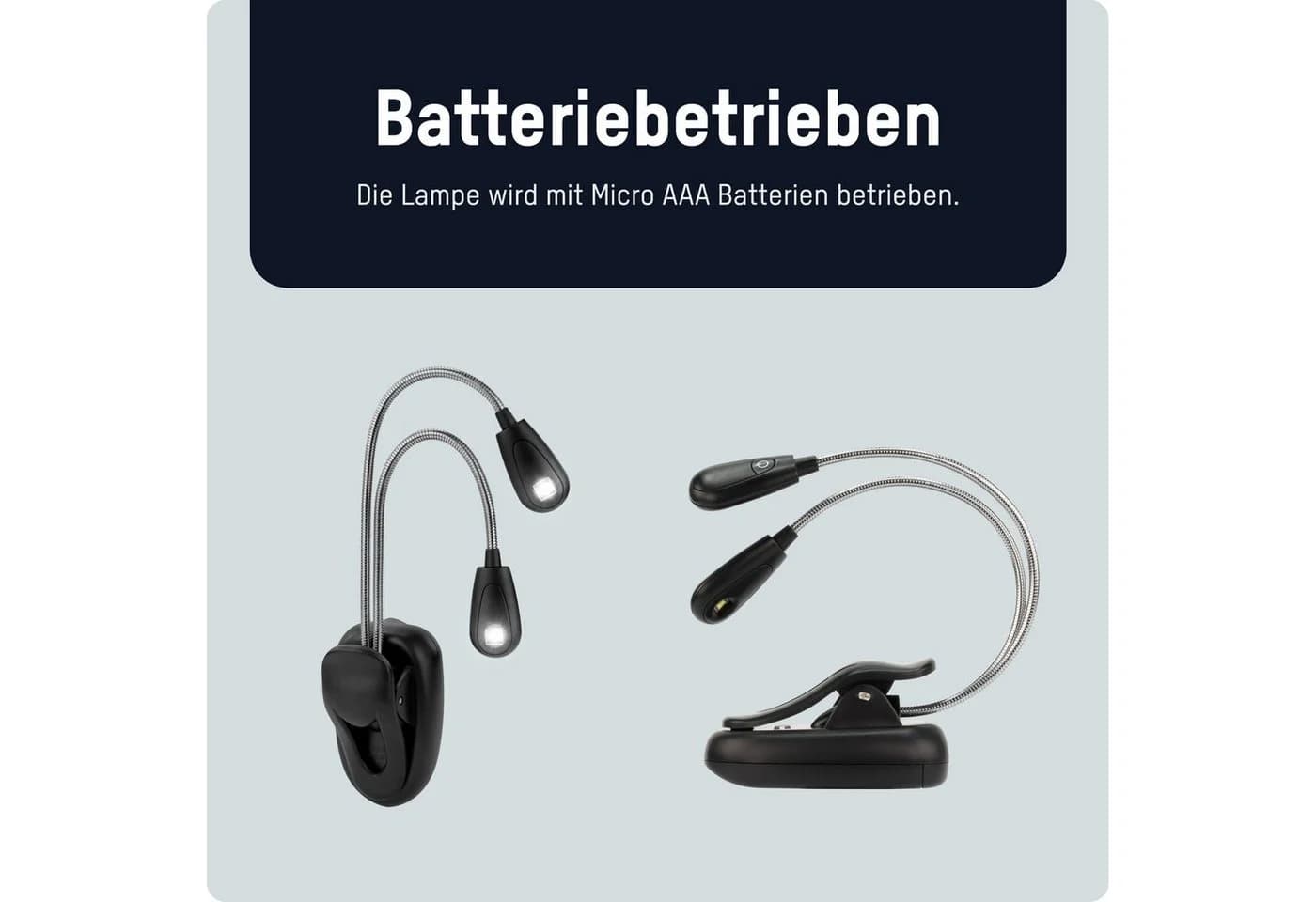 ANSMANN AG LED Klemmleuchte Twinflex - Flexible Leselampe Dimmbar Schwarz - Bild 5