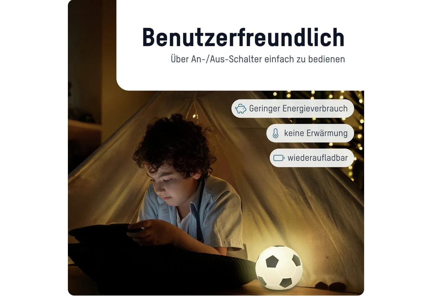 ANSMANN AG LED Nachtlicht Fußball Bunt 3D Design - Bild 5