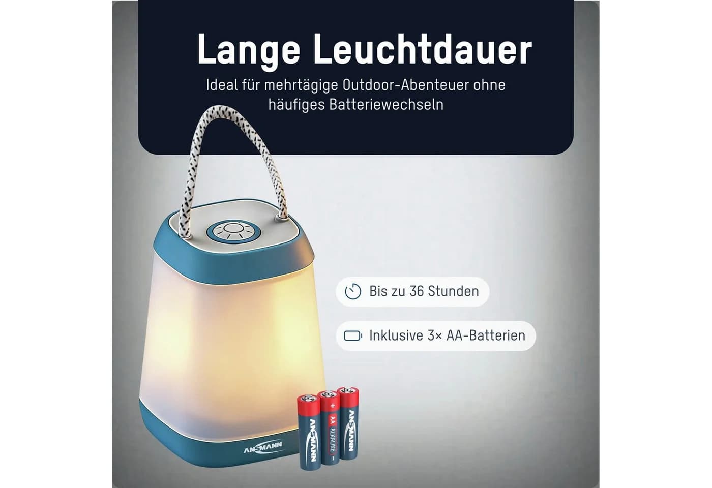 ANSMANN AG LED Campingleuchte Outdoor Blau 210 Lumen - Bild 4