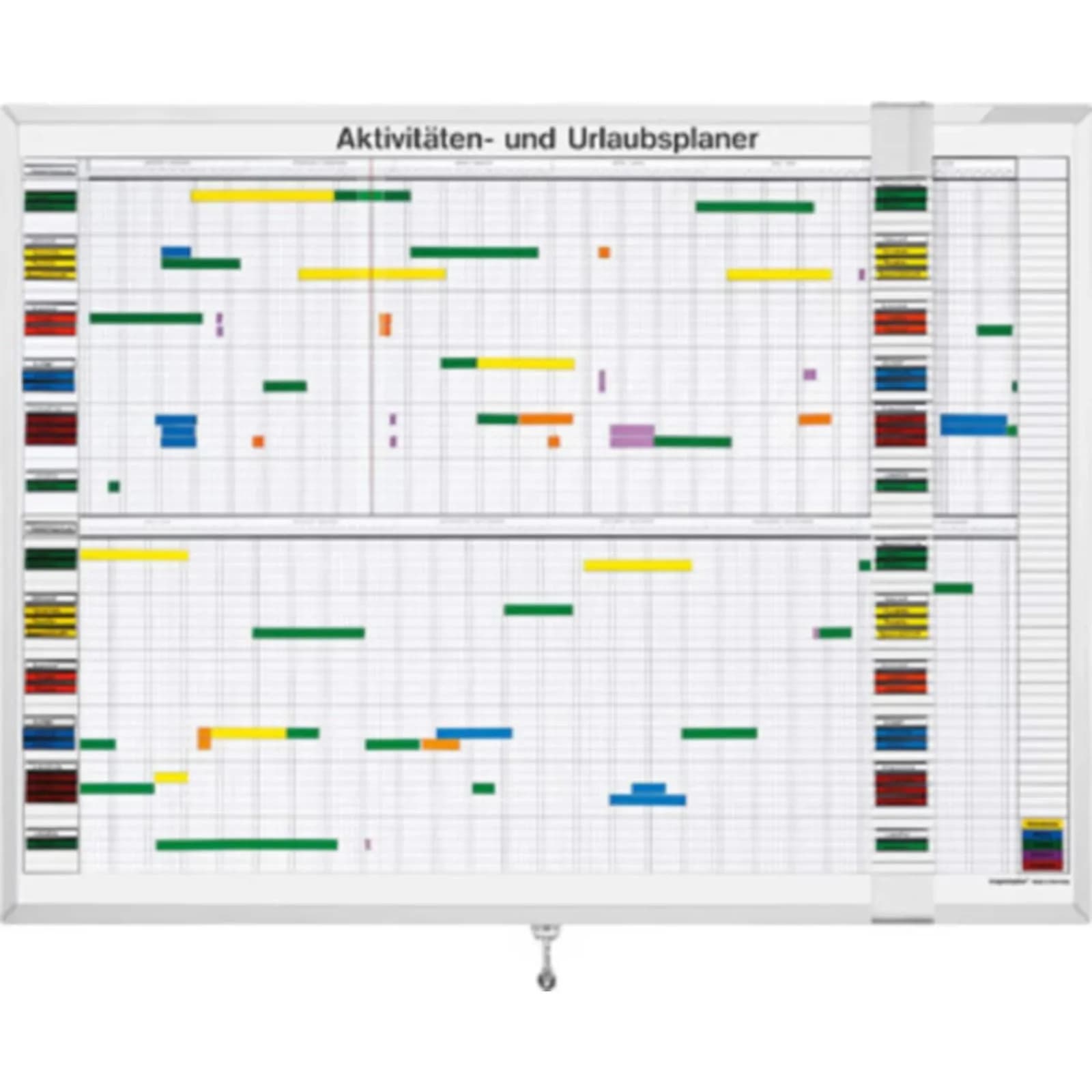 Magnetoplan Aktivitäten- und Urlaubsplaner 7-Tage-Woche 30 Mitarbeiter