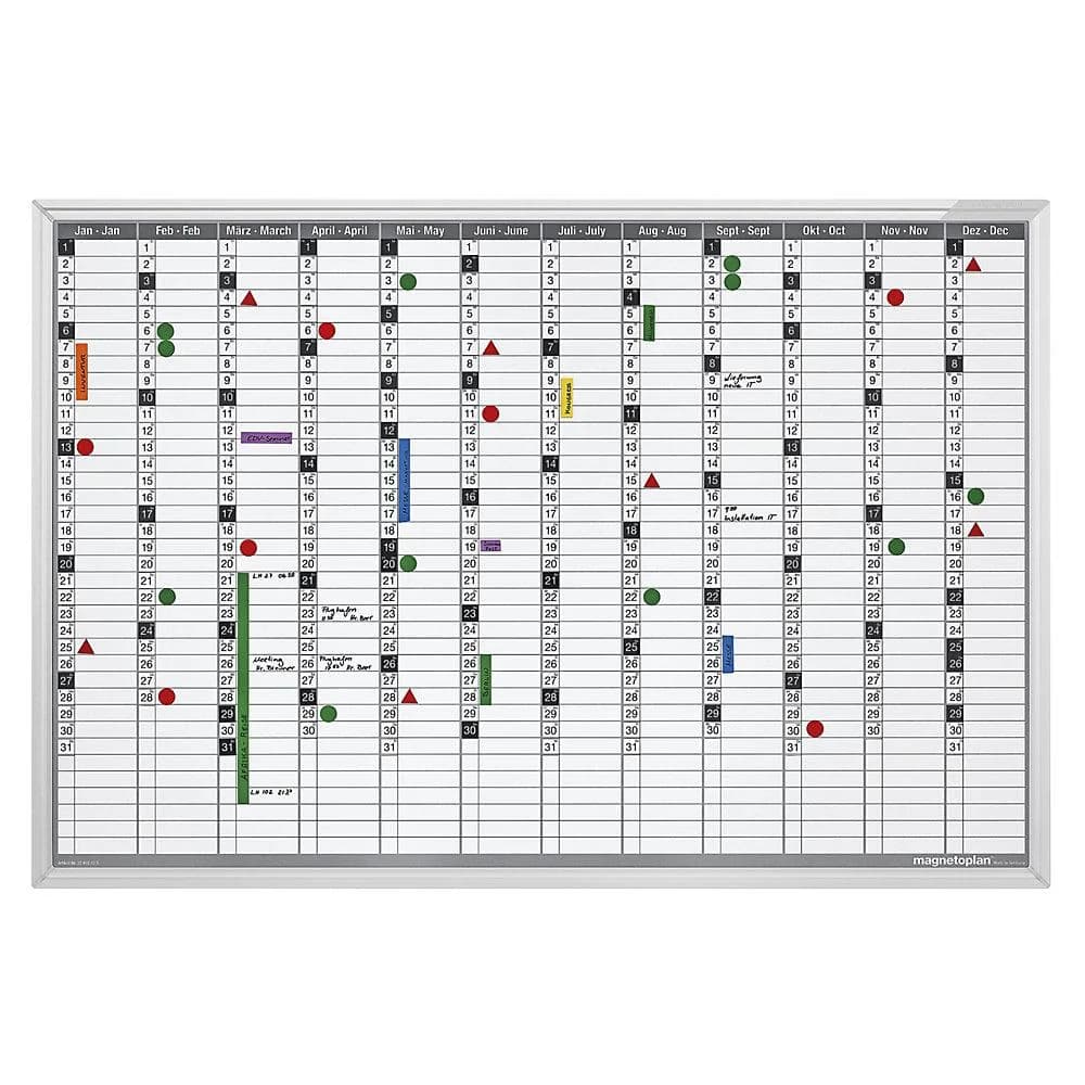 Magnetoplan Permanente Jahresübersicht CC Aluminium-Rahmen - Bild 2