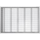 Magnetoplan Jahresplaner Manager 900x600 mm Aluminium Weiss Bild 2