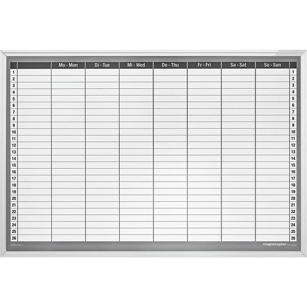 Magnetoplan Wochenplaner CC 900x600mm Aluminium-Rahmen Deutsch - Bild 2
