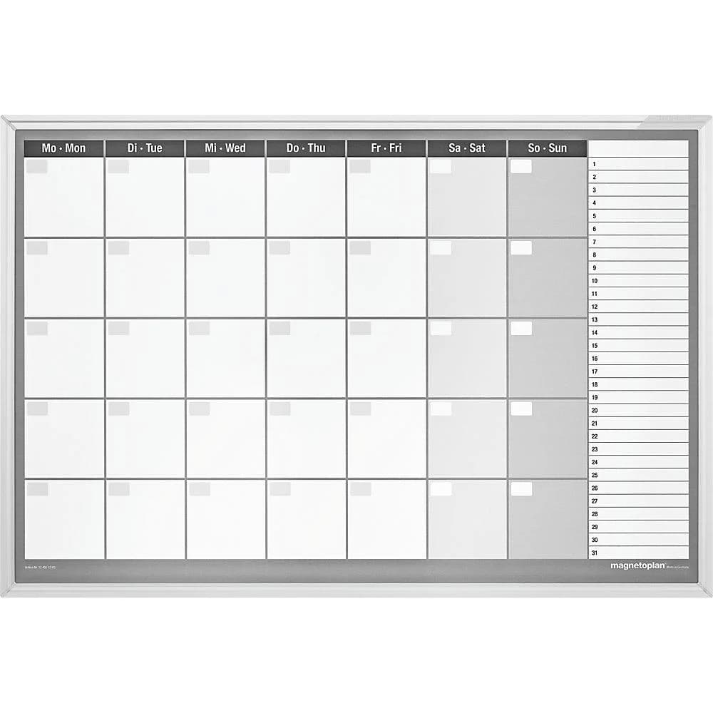 Magnetoplan Monatsplaner CC 7x5 Querformat Aluminium Rahmen - Bild 2