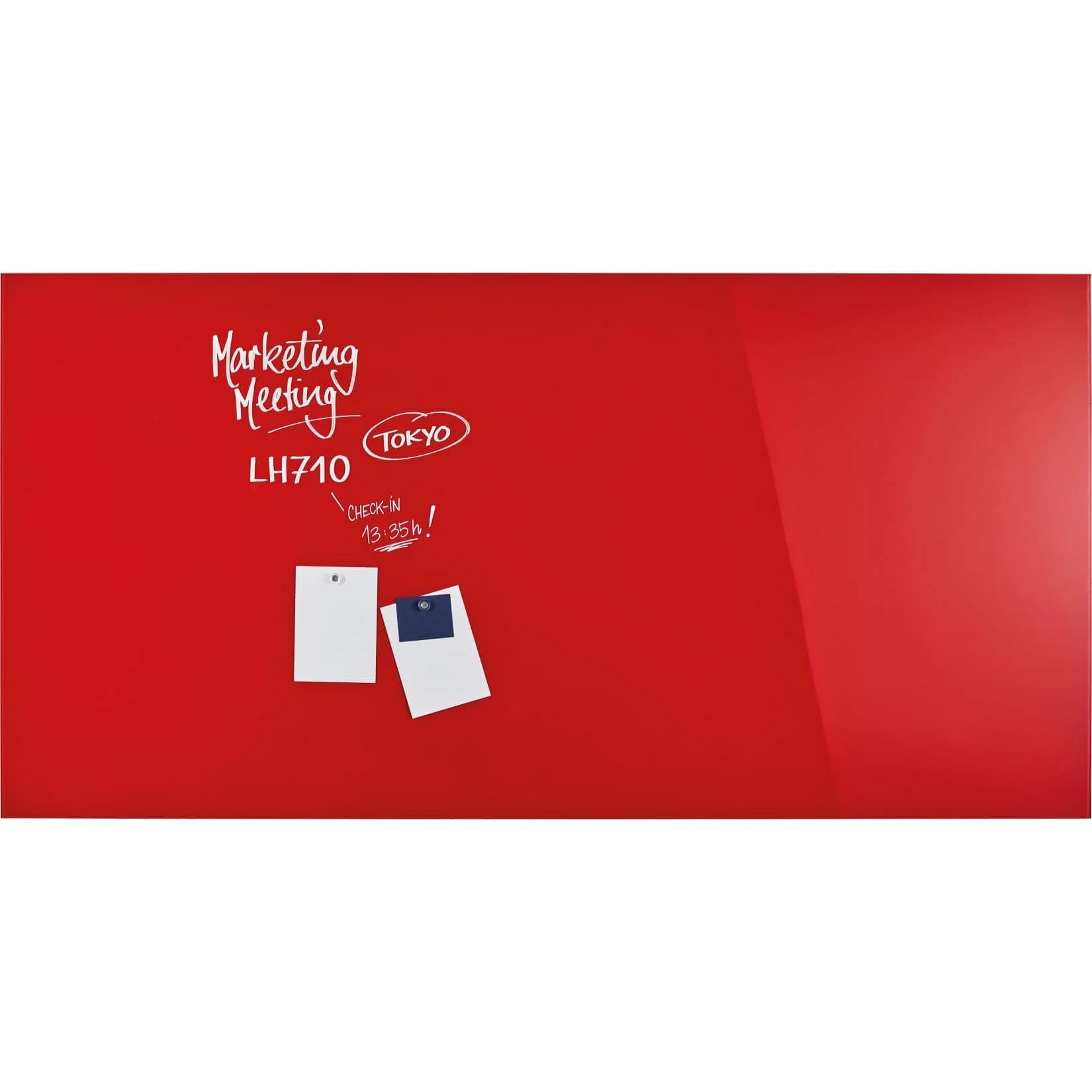 Magnetoplan Design-Glasboard Magnetisch Intensiv-Rot ESG-Sicherheitsglas
