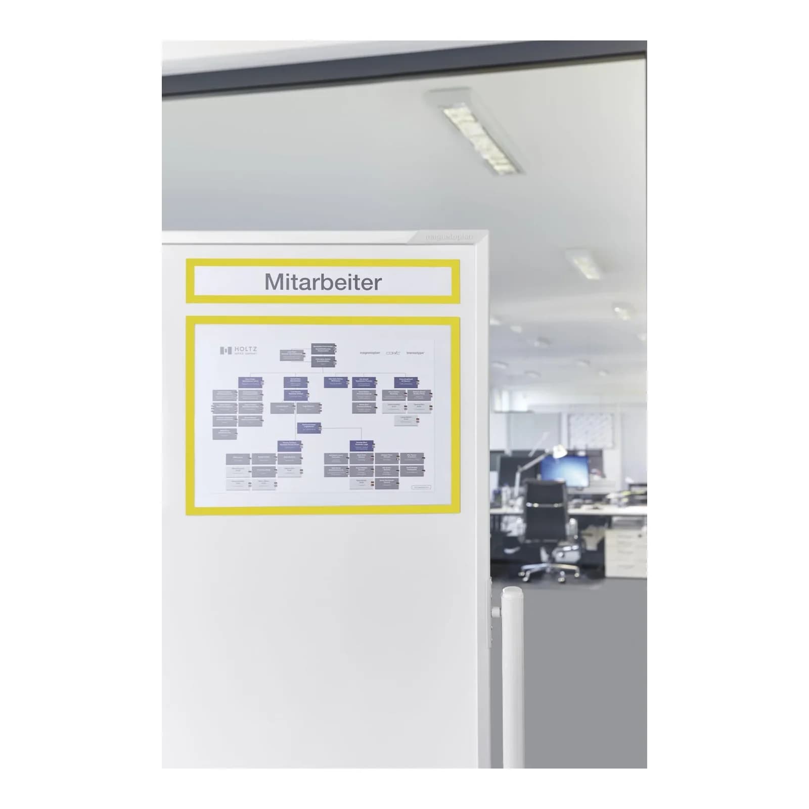 Magnetoplan magnetofix-Magnetrahmen Topsign, 5 Stück, Gelb, A4 quer/A3 hoch