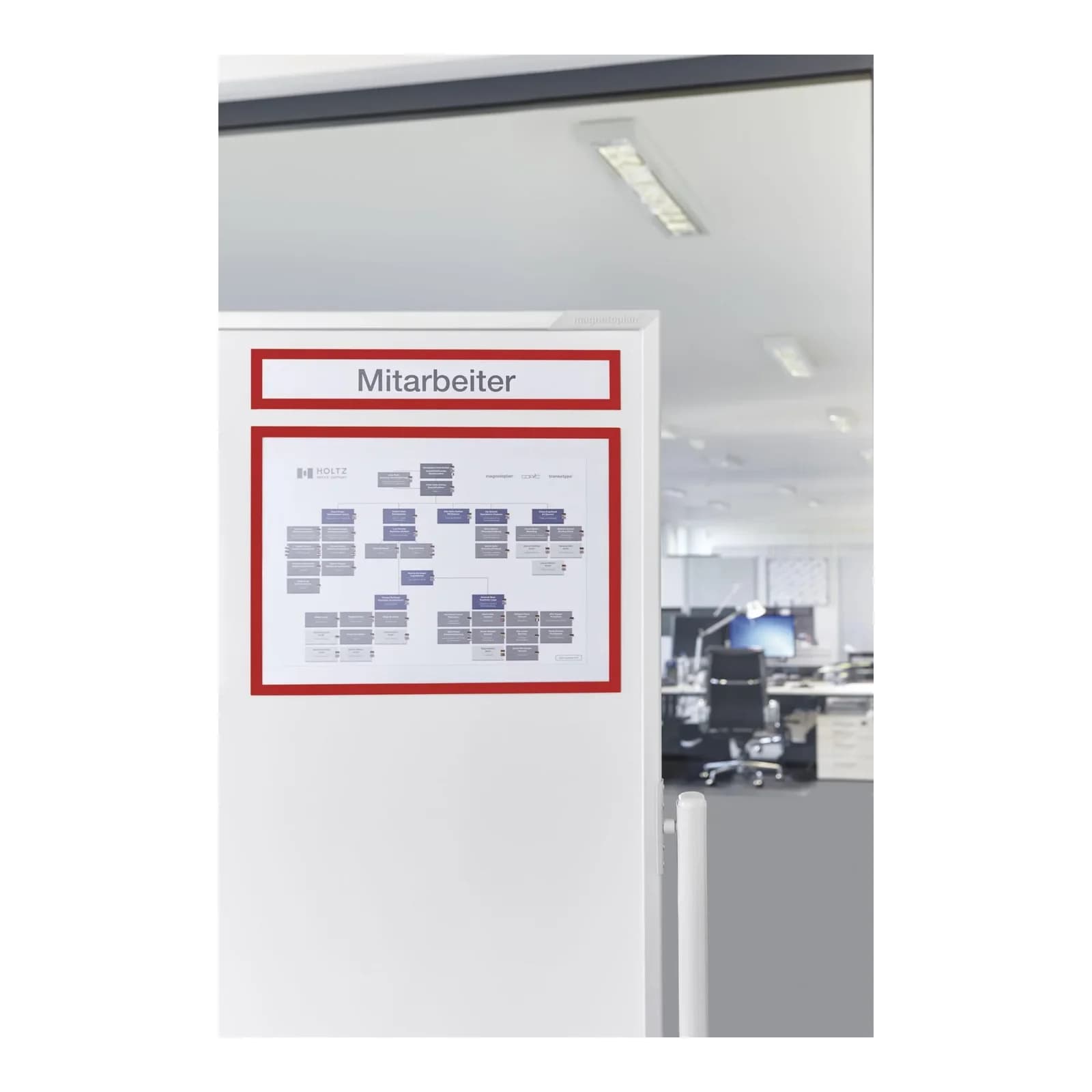 Magnetoplan magnetofix-Magnetrahmen Topsign, 5 Stück, Rot