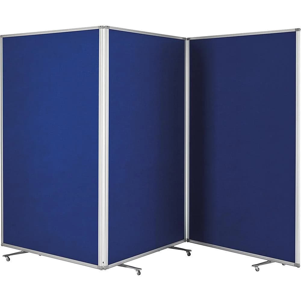 Magnetoplan Präsentationswand mobil, faltbar, royalblau