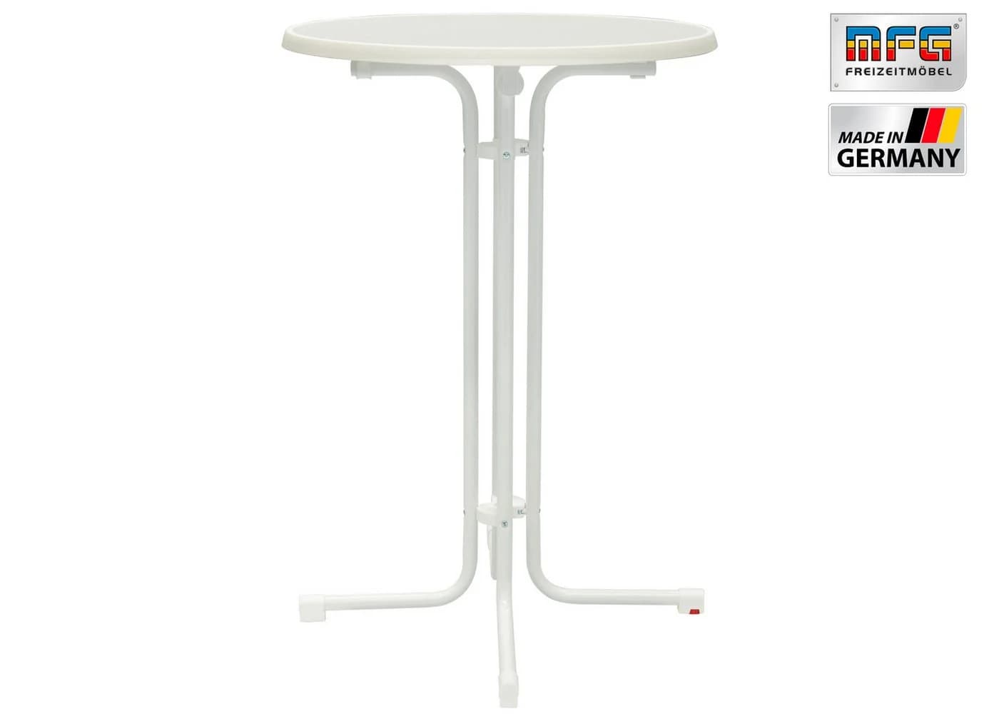 MFG Freizeitmöbel Stehtisch 80 cm klappbar weiß - Bild 2