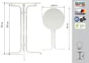 MFG Freizeitmöbel Stehtisch 80 cm klappbar weiß Bild 4