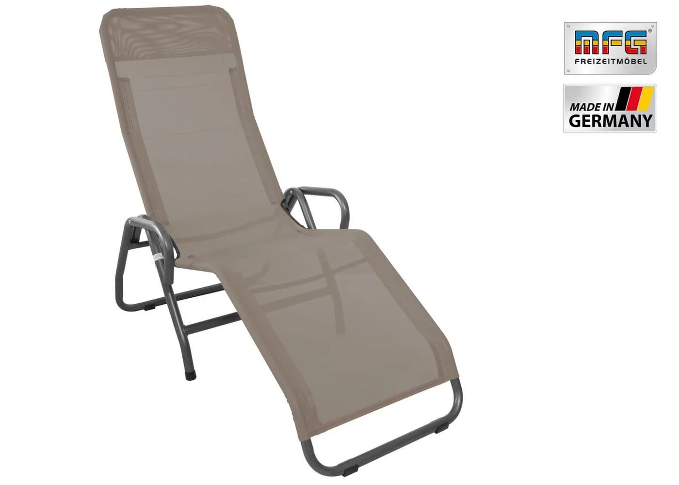 MFG Freizeitmöbel Gartenliege Pool 3 Anthrazit/Taupe Klappbar - Bild 2