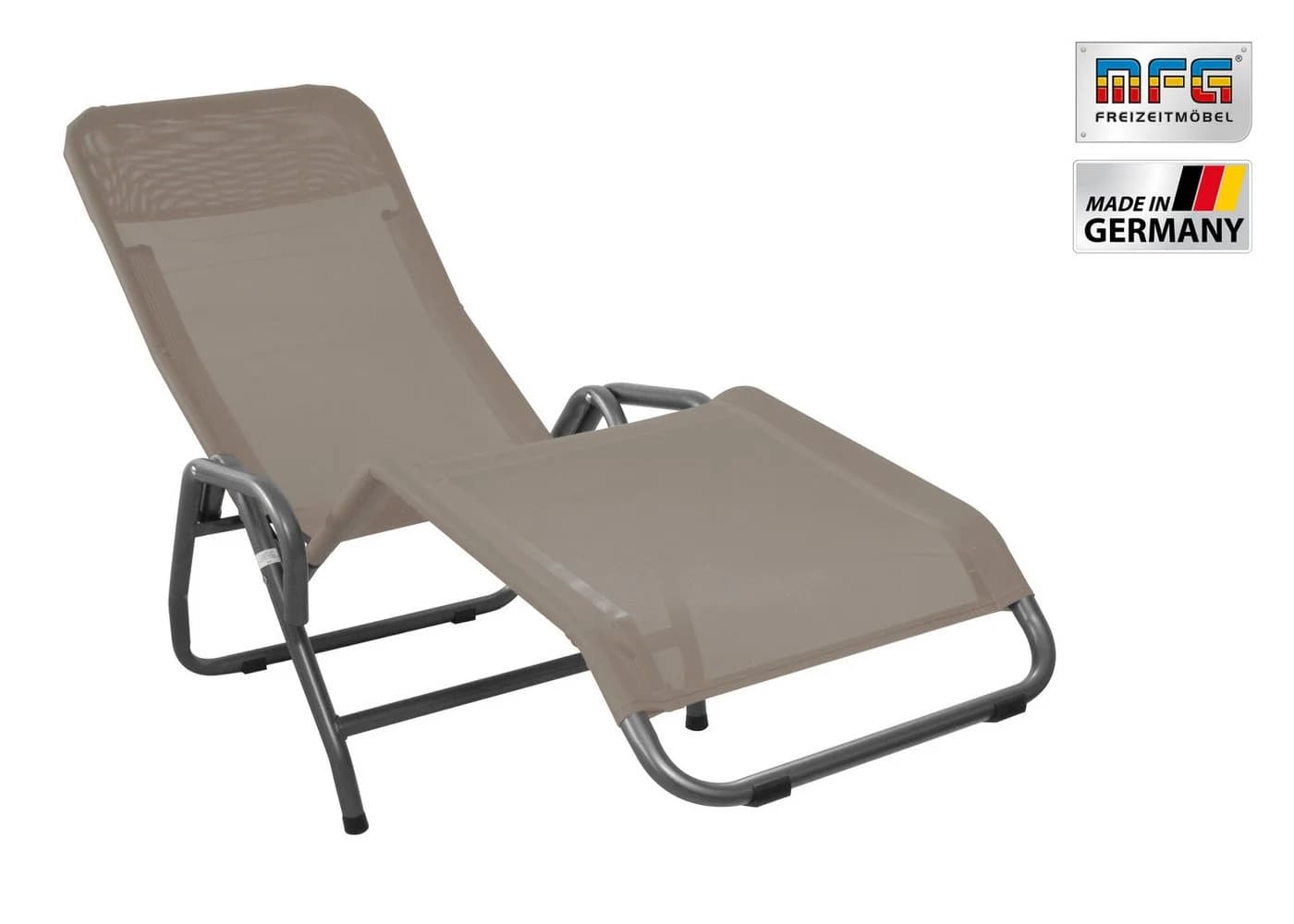 MFG Freizeitmöbel Gartenliege Pool 3 Anthrazit/Taupe Klappbar - Bild 3