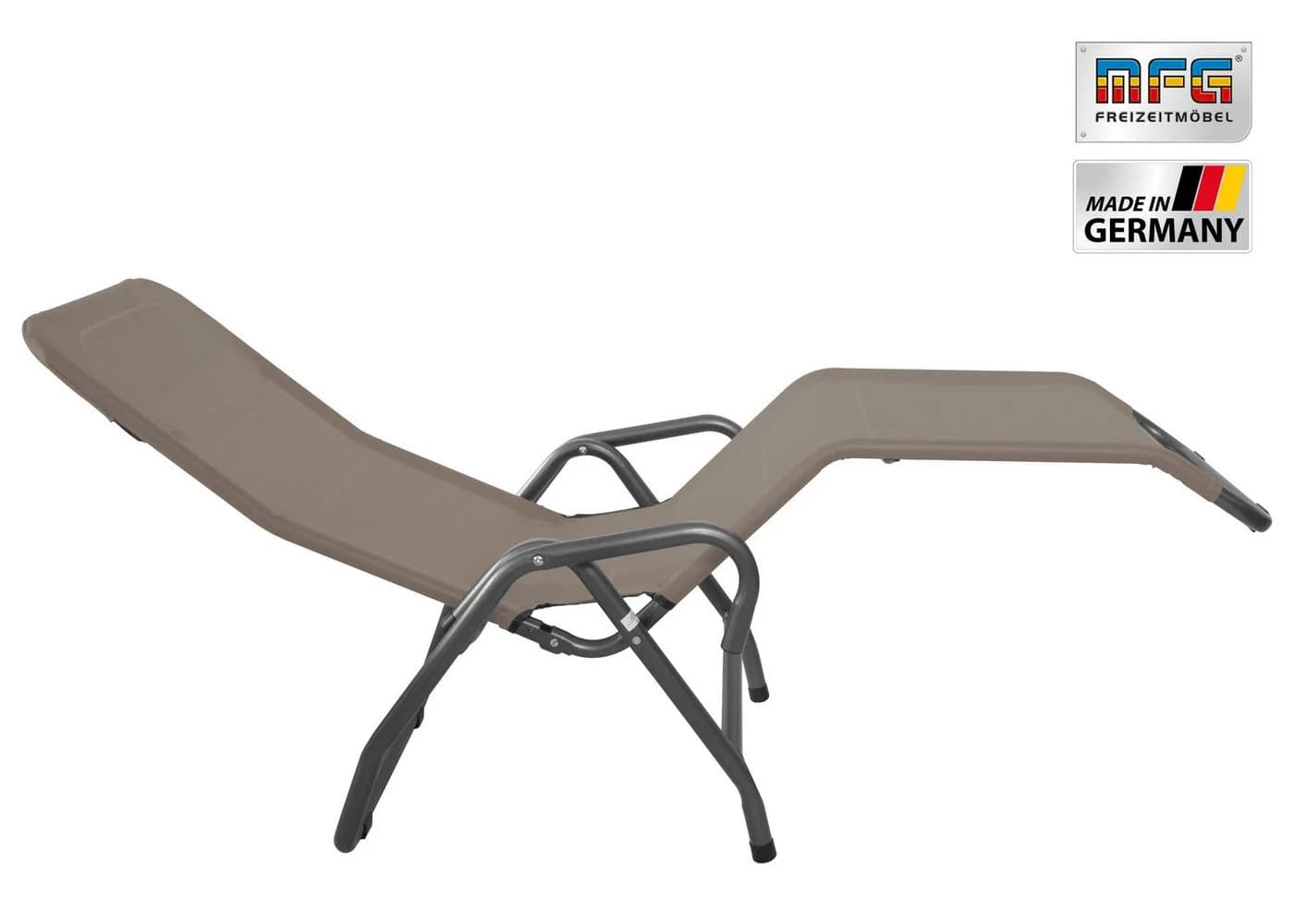 MFG Freizeitmöbel Gartenliege Pool 3 Anthrazit/Taupe Klappbar - Bild 5