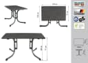 MFG Gartentisch Boulevard Klappbar Wetterfest Stahl Anthrazit Bild 1