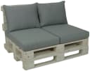 GO-DE Palettenkissen 2er Set grau 60x80 cm gepolstert Bild 2