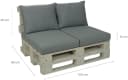 GO-DE Palettenkissen 2er Set grau 60x80 cm gepolstert Bild 4