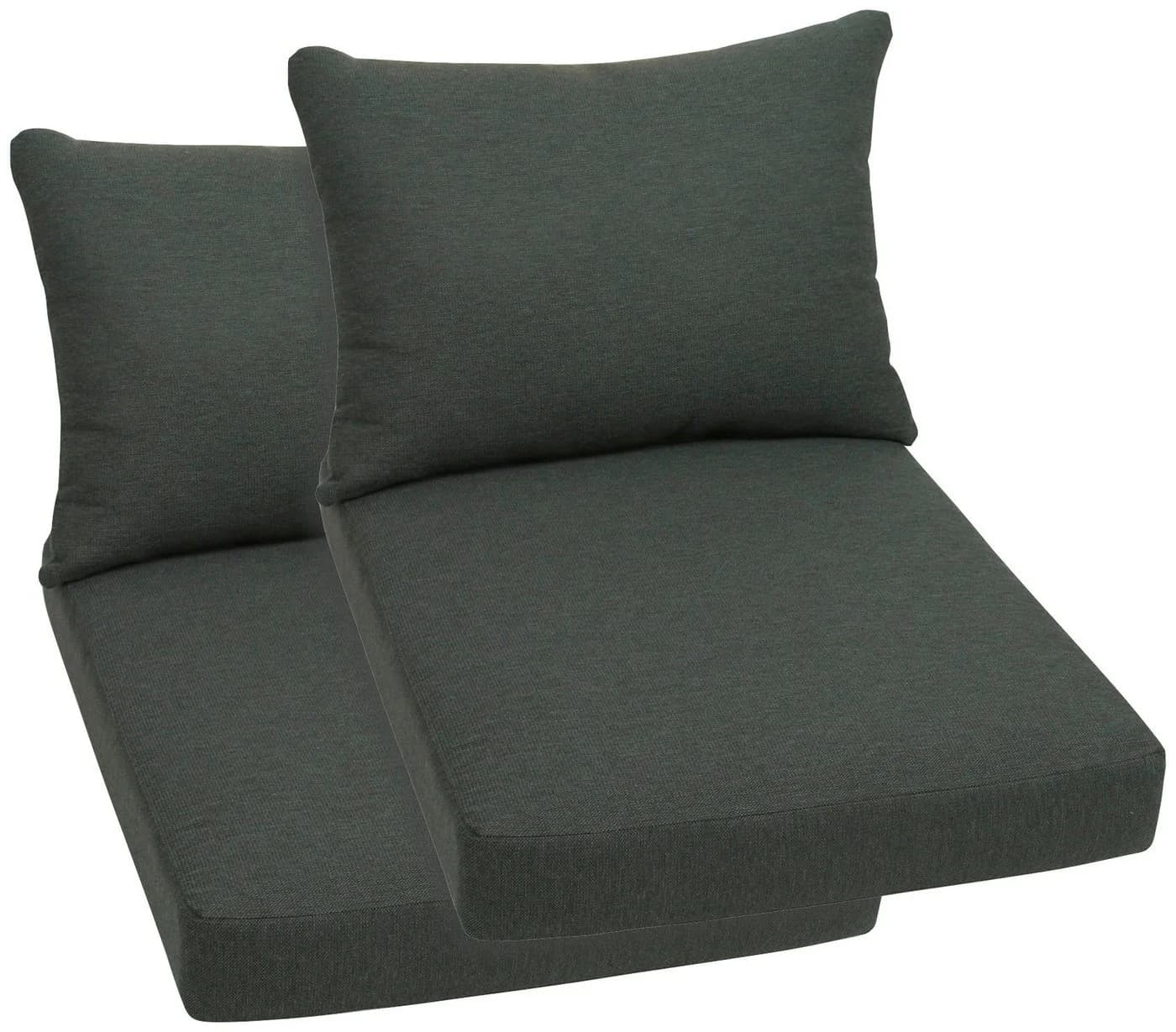 GO-DE Palettenkissen Set 60x80 cm Anthrazit 12 cm Polsterung