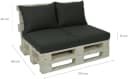GO-DE Palettenkissen Set 60x80 cm Anthrazit 12 cm Polsterung Bild 4
