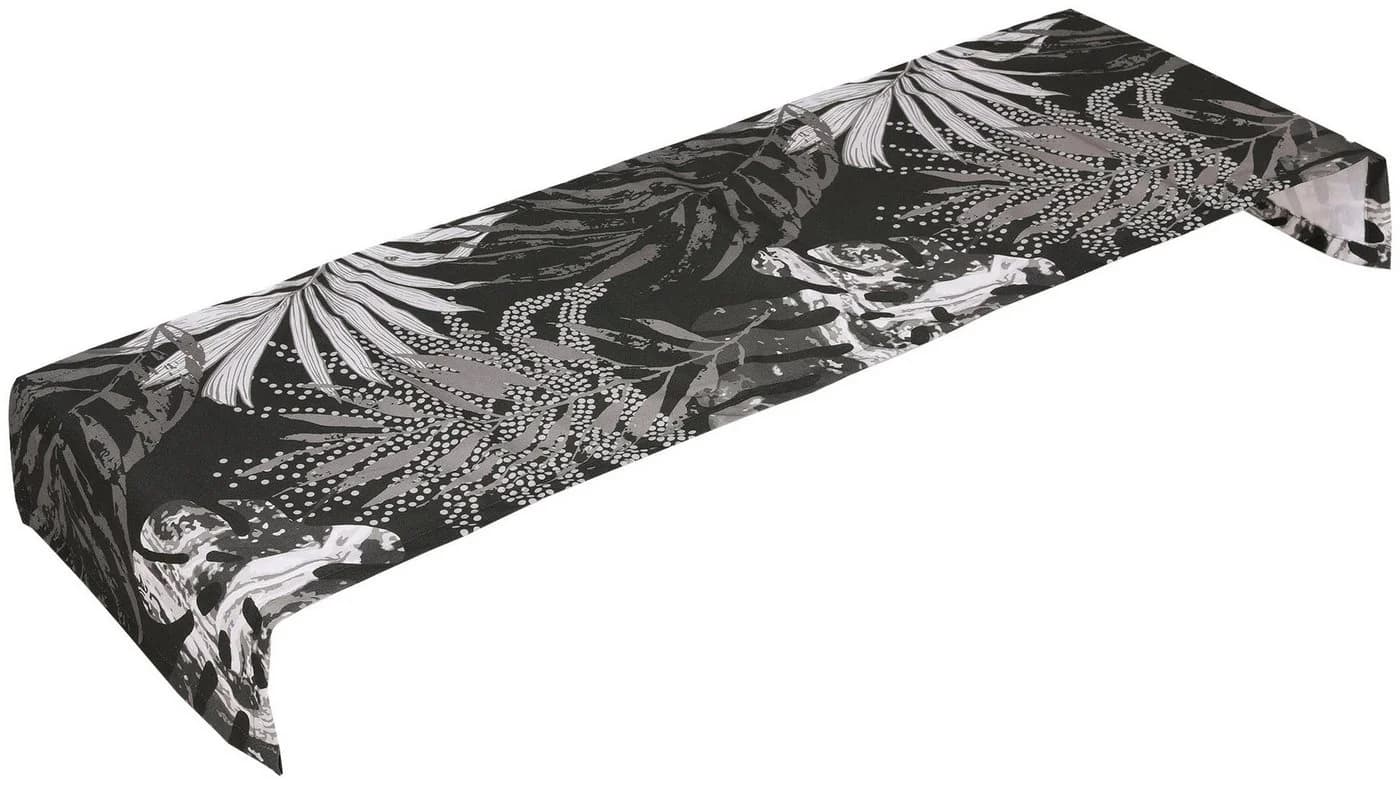 GO-DE Tischläufer Lara Schwarz/Weiß Blattmotiv Baumwolle Polyester - Bild 2
