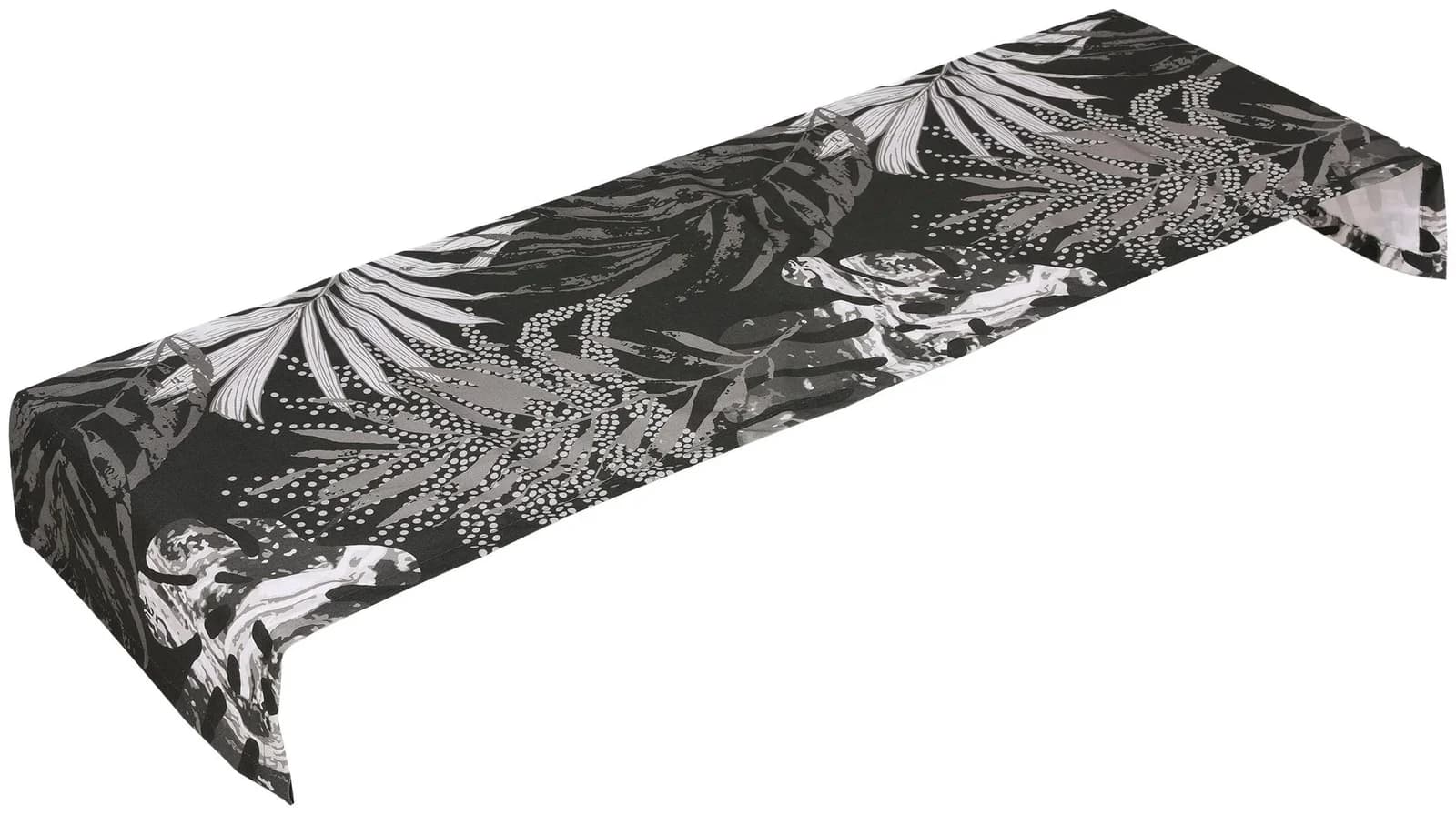 GO-DE Tischläufer Lara Schwarz/Weiß Blattmotiv Baumwolle Polyester - Bild 4