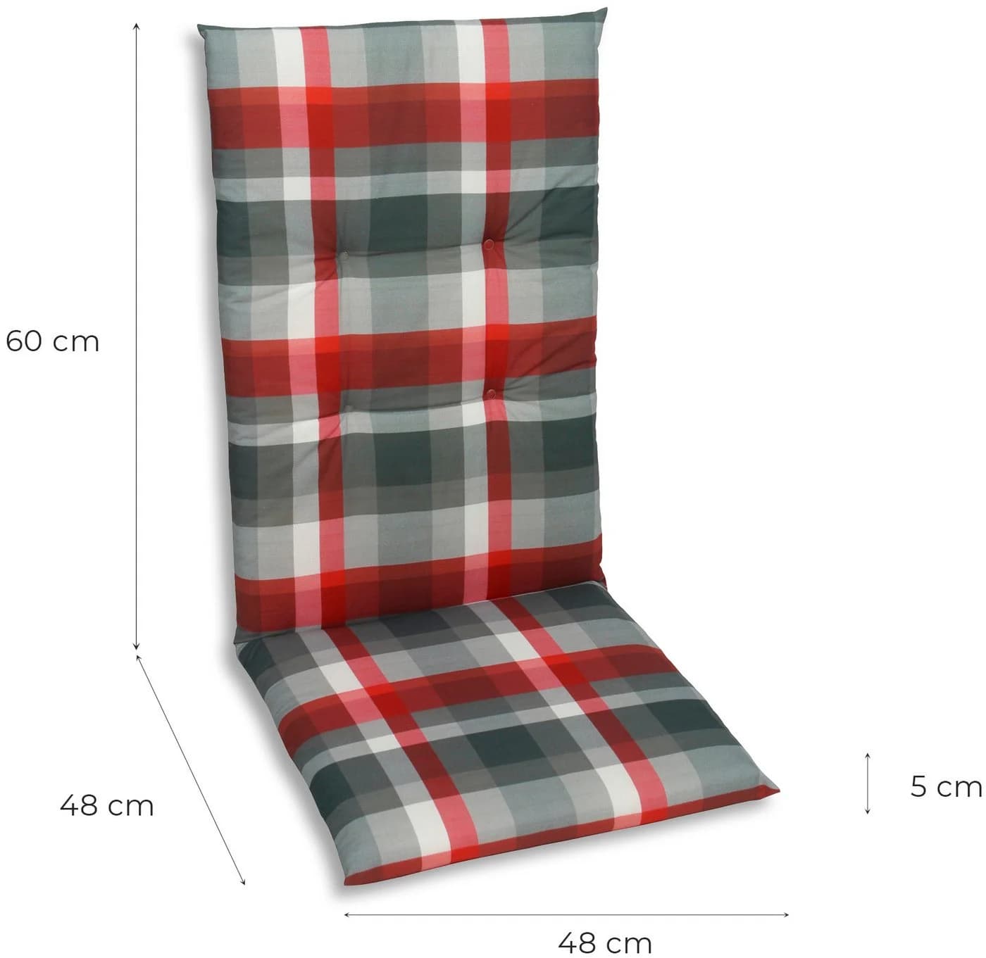 GO-DE Sitzauflage 4-teilig Rot Gartenstuhl - Bild 4
