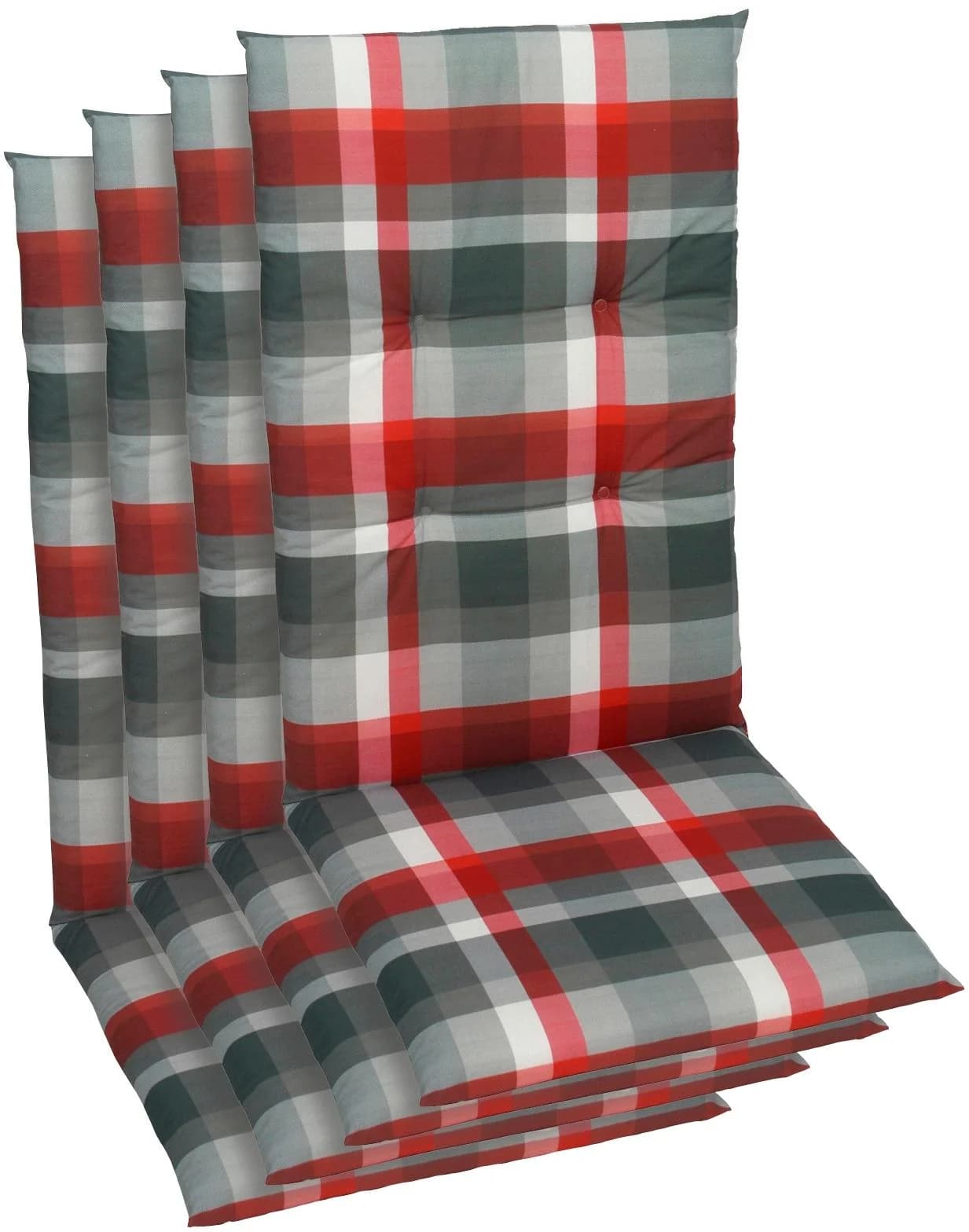 GO-DE Sitzauflage 4-teilig Rot Gartenstuhl - Bild 5