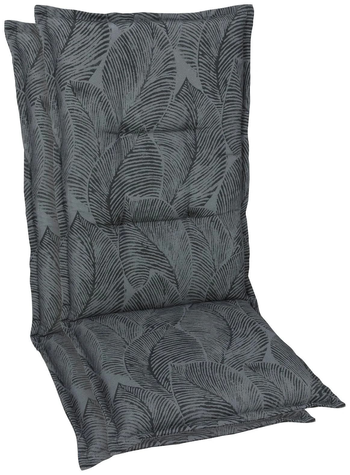 GO-DE Hochlehnerauflage Anthrazit Baumwolle Polyester Polsterauflage