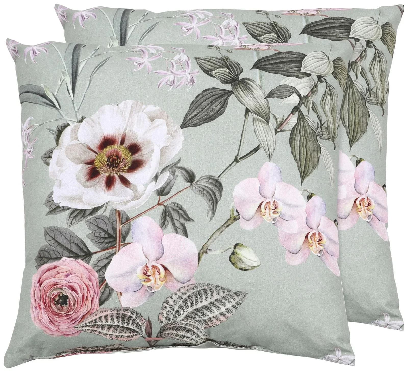 GO-DE Dekokissen Klara Salbei 2er Set 48x48 cm