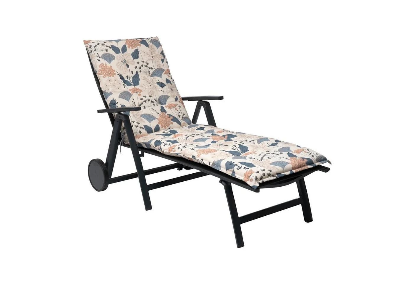 GO-DE Liegenauflage XIMULI Creme Blau Floral - Bild 3