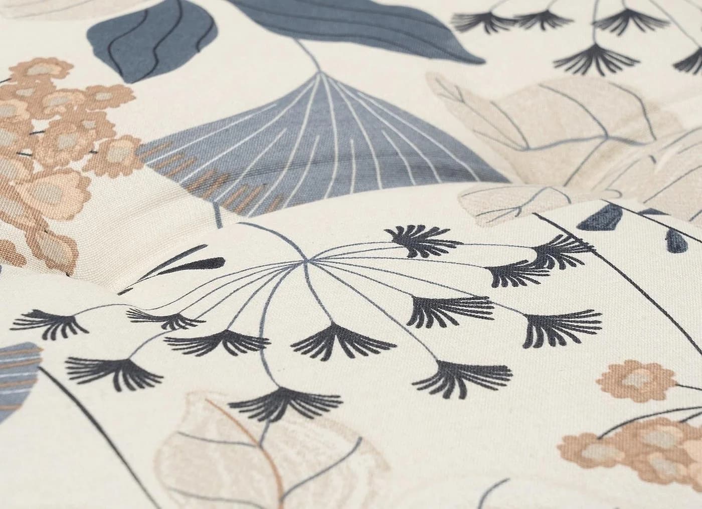 GO-DE Liegenauflage XIMULI Creme Blau Floral - Bild 4