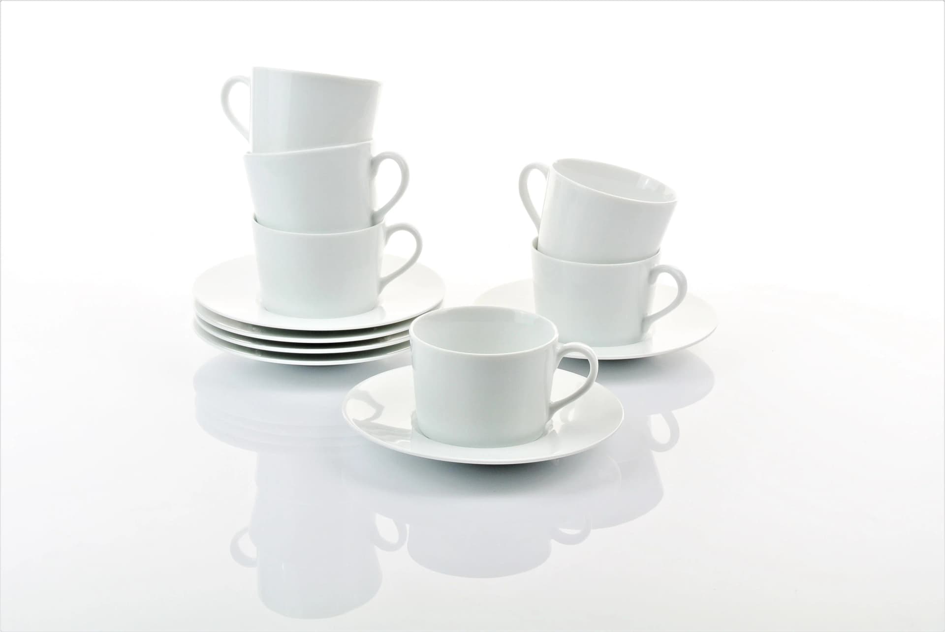 Retsch Arzberg Kaffeetasse HEIKE WEISS 12-tlg. Porzellan