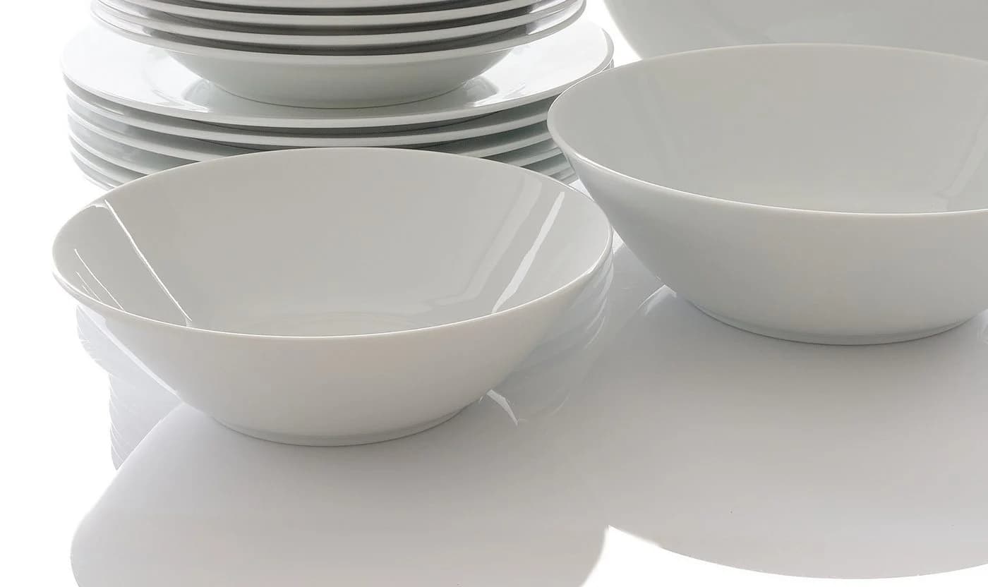 Retsch Arzberg Servierschale HEIKE WEISS 25 cm 2-teilig Weiß Porzellan - Bild 3