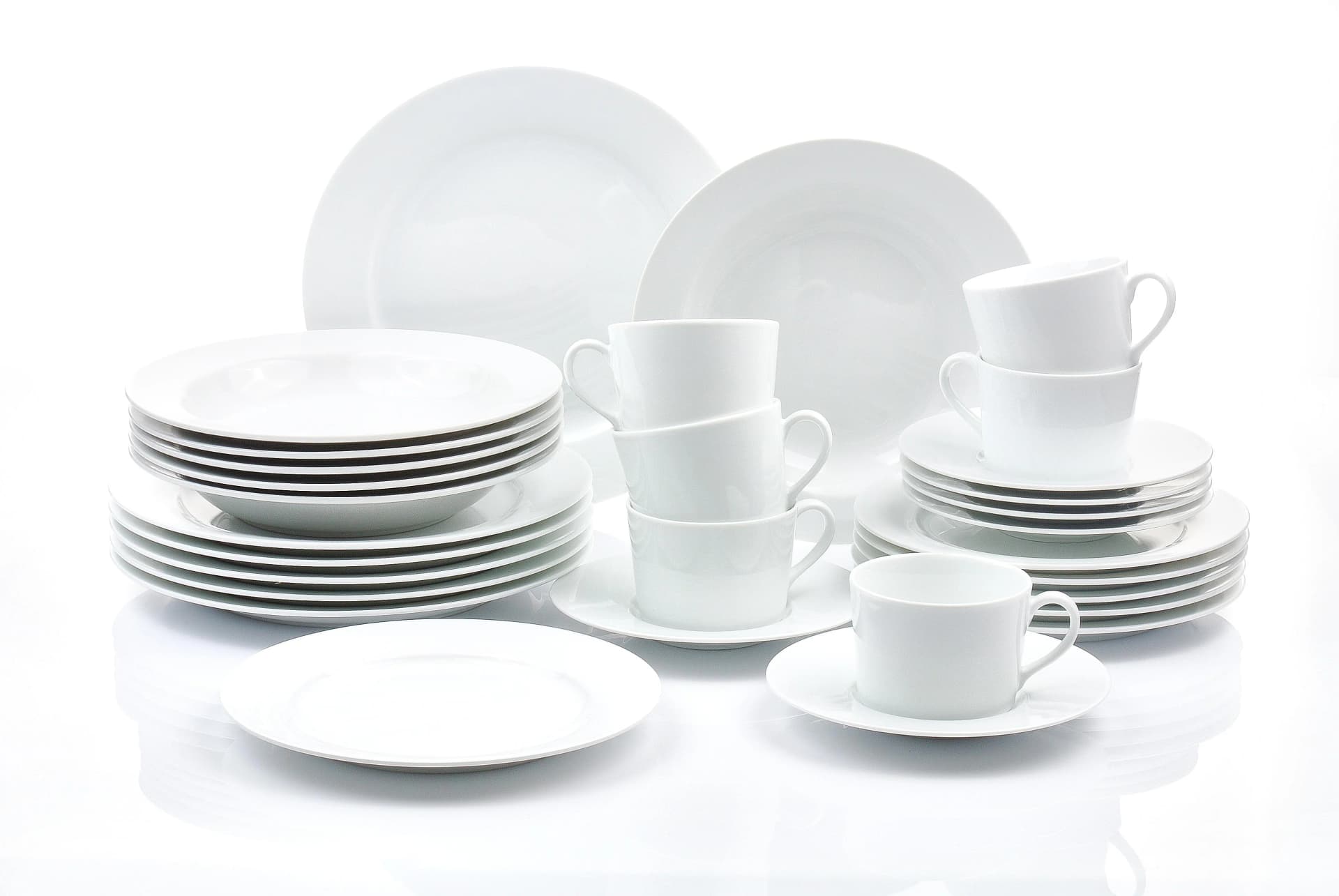 Retsch Arzberg HEIKE WEISS Geschirr-Set 30-teilig Weiß Porzellan