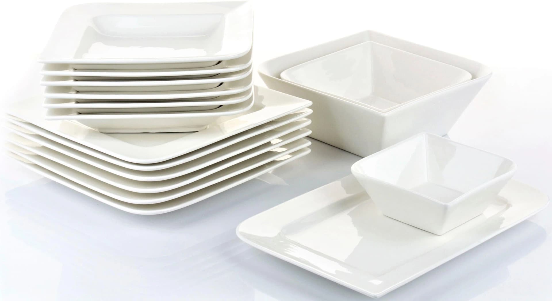 Tafelservice RETSCH ARZBERG "Geschirr-Set, Service Fantastic", beige (naturweiß), 16 Stk., Fine China-Porzellan, Geschirr-Sets, 16 Teile, für 6 Personen