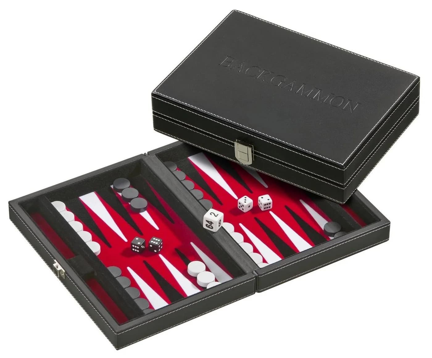 Philos Backgammon Kassette Ktesias Kunstleder Klein Magnetisch