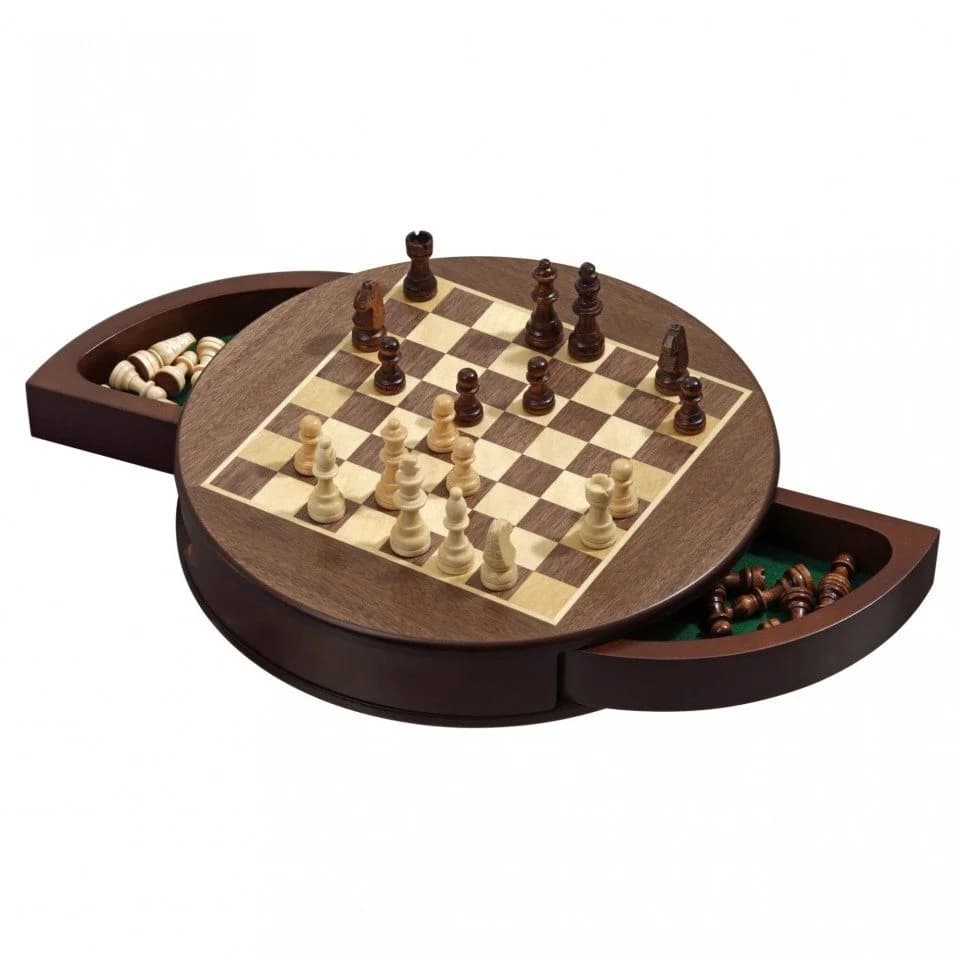 Philos Schachspiel Magnetisch Rund Erle Braun Beige