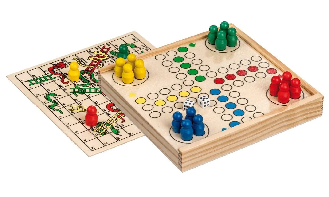 Philos Spiel 3095 - Würfelspiel & Schlangenspiel Kombination Mini
