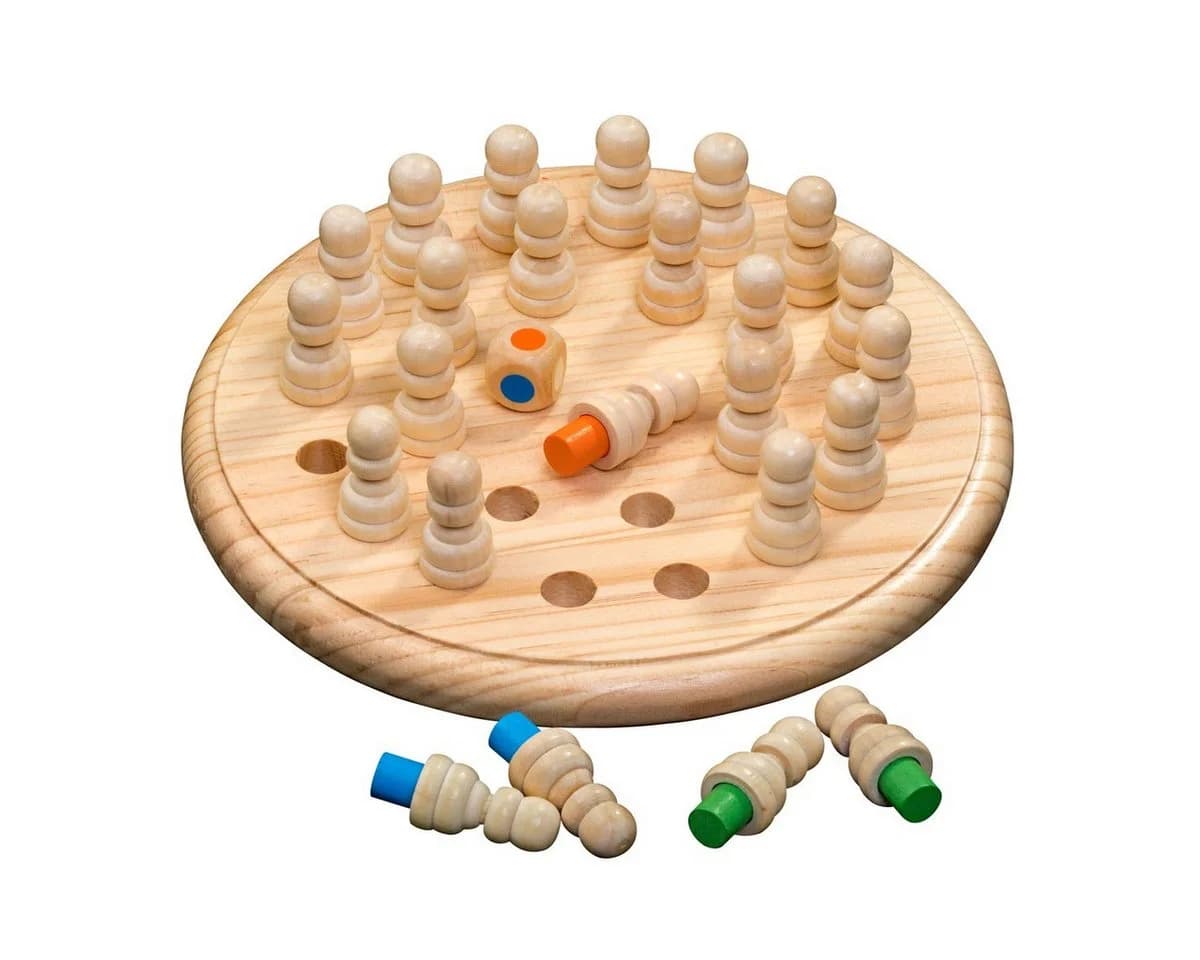 Philos Memo Spiel aus Holz rund 19cm