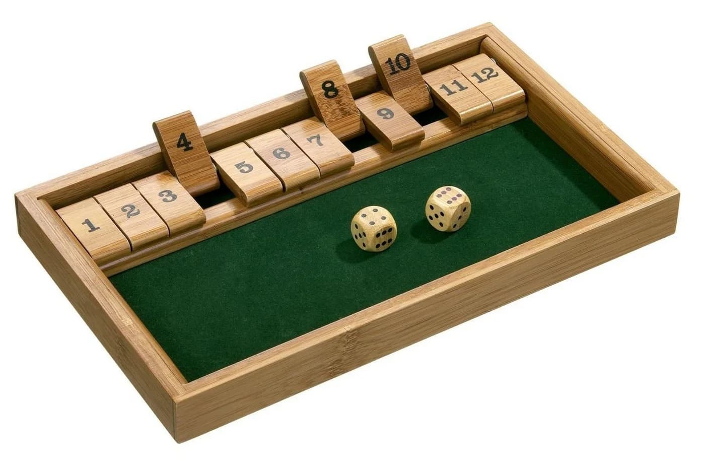 Philos Spiel Shut the Box aus Bambus - 12er