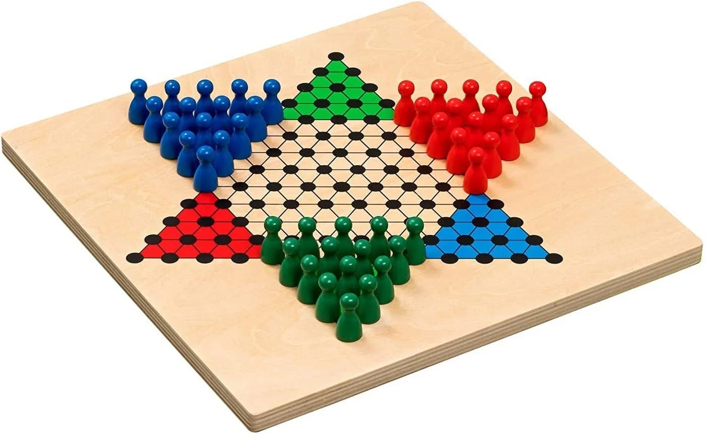 Philos Spiel Halma-Set Holz 3-Personen Bunt